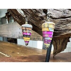 Handmade Paper Bead Earrings - Artisan Made in Haiti